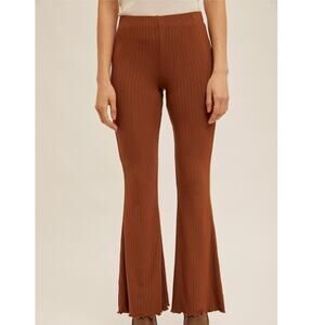 Hem & Thread NWT Ribbed Cabbage Hem Pants, Size Small